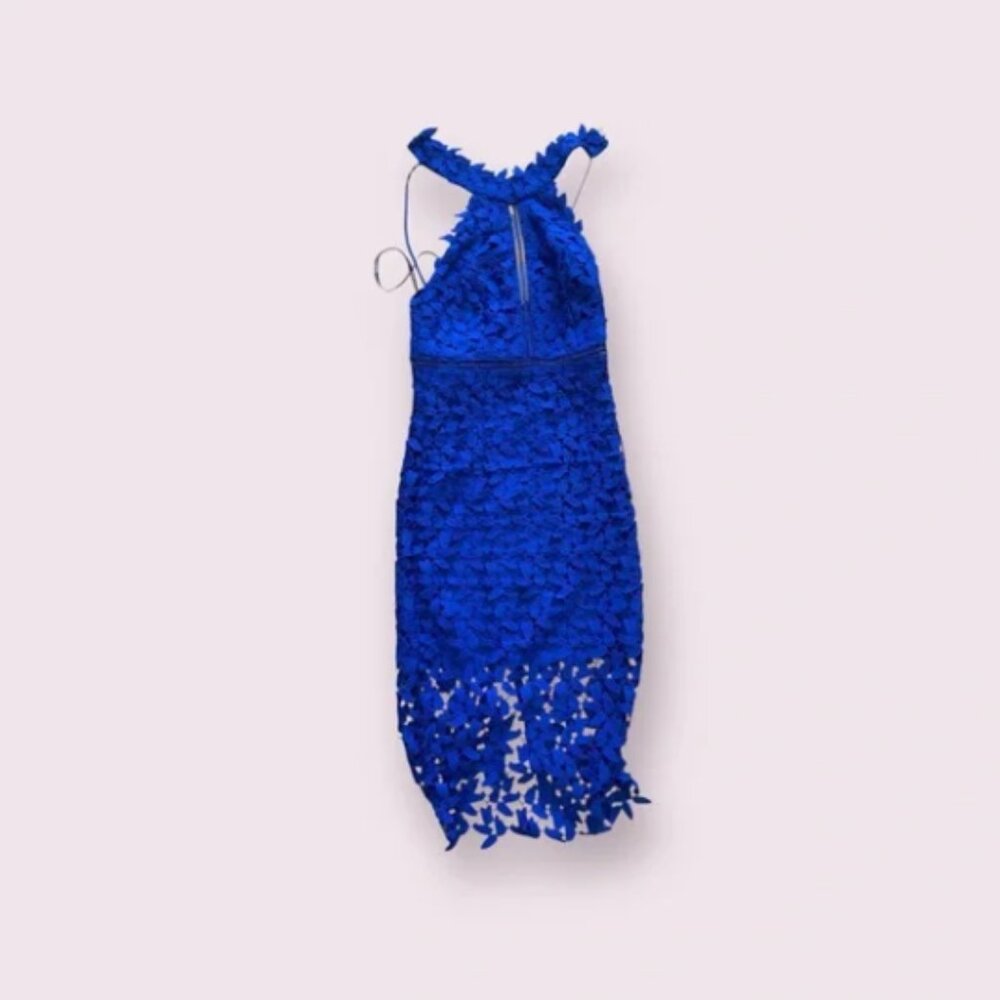 Bardot Blue Floral Halter Dress